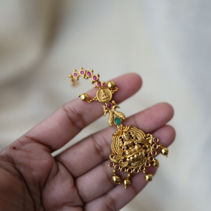 Antique gold temple design maang tikka  TA1511
