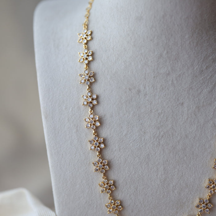 Heritage gold plated long necklace set HL098