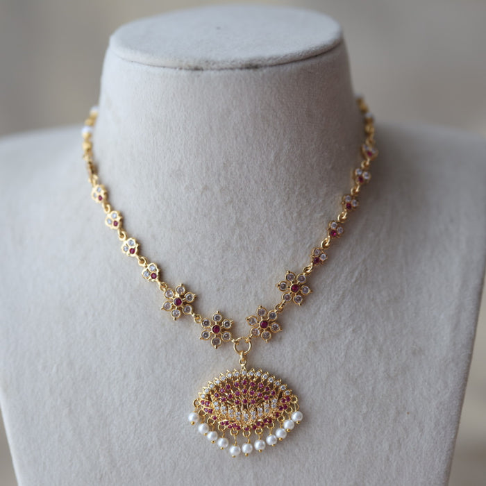 Heritage gold plated short necklace set H0931