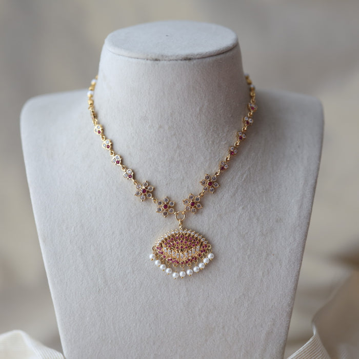 Heritage gold plated short necklace set H0931