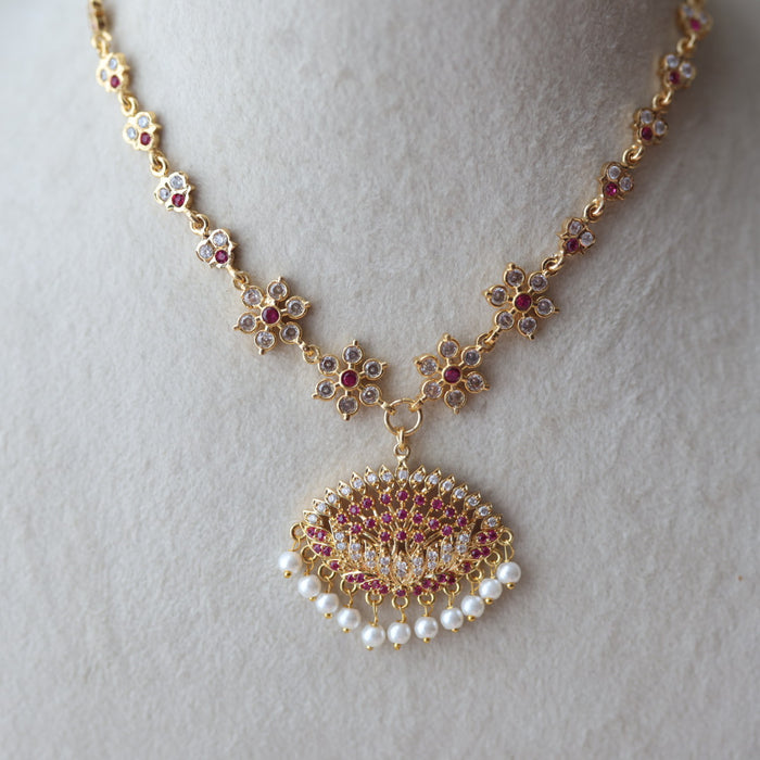 Heritage gold plated short necklace set H0931