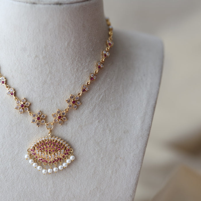Heritage gold plated short necklace set H0931