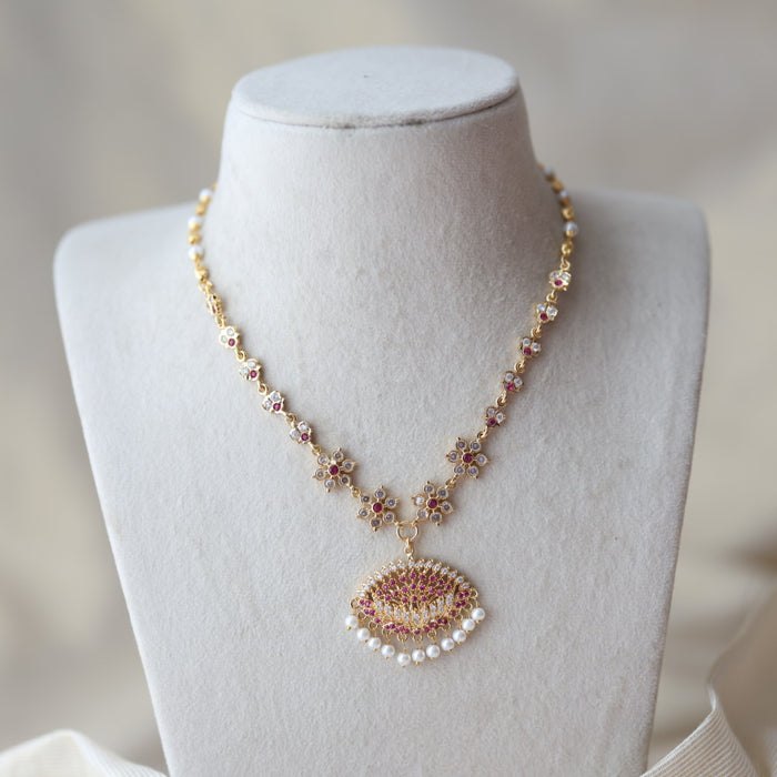 Heritage gold plated short necklace set H0931