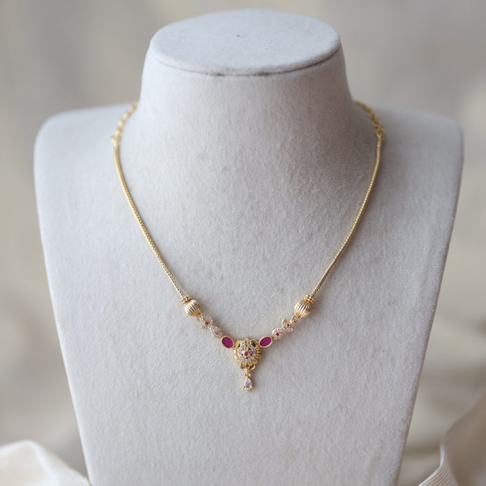 Heritage gold plated short necklace set H356