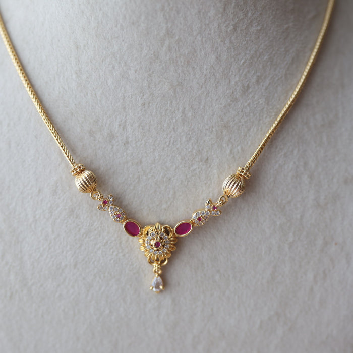 Heritage gold plated short necklace set H356