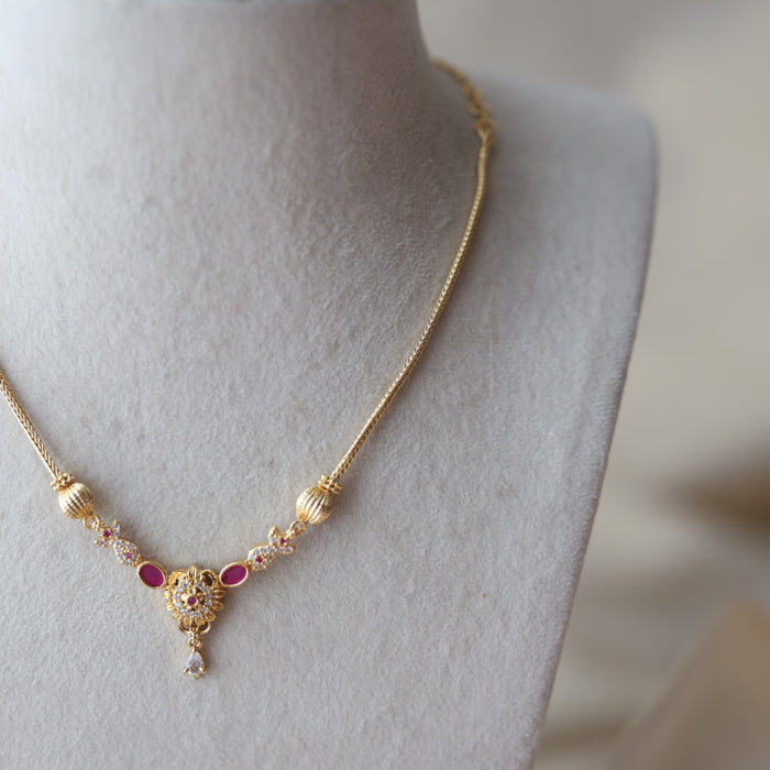 Heritage gold plated short necklace set H356