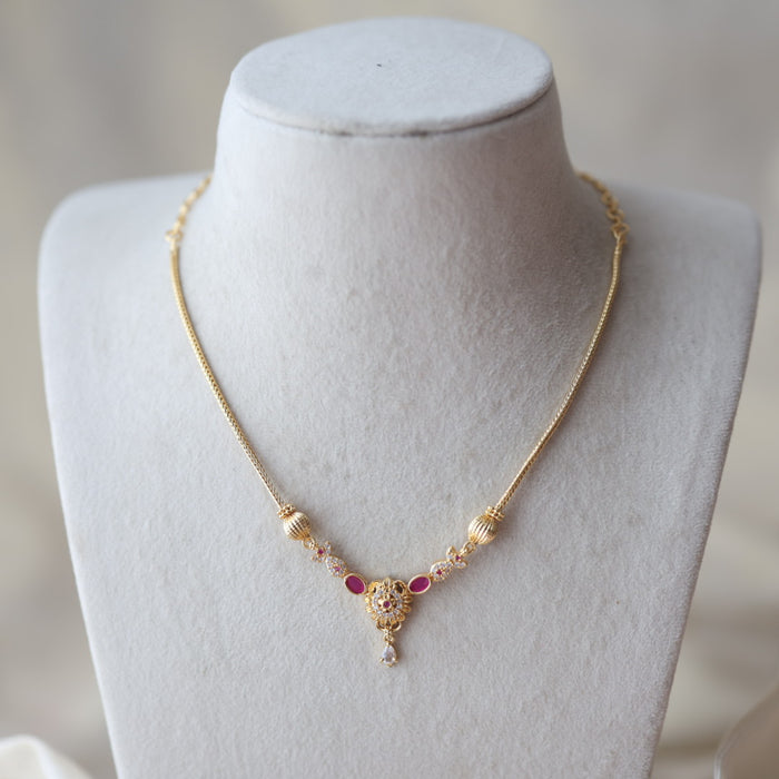 Heritage gold plated short necklace set H356