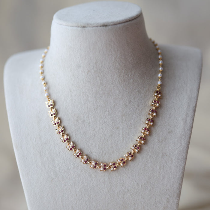 Heritage gold plated short necklace set H098