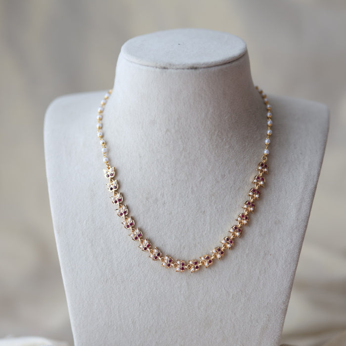Heritage gold plated short necklace set H098