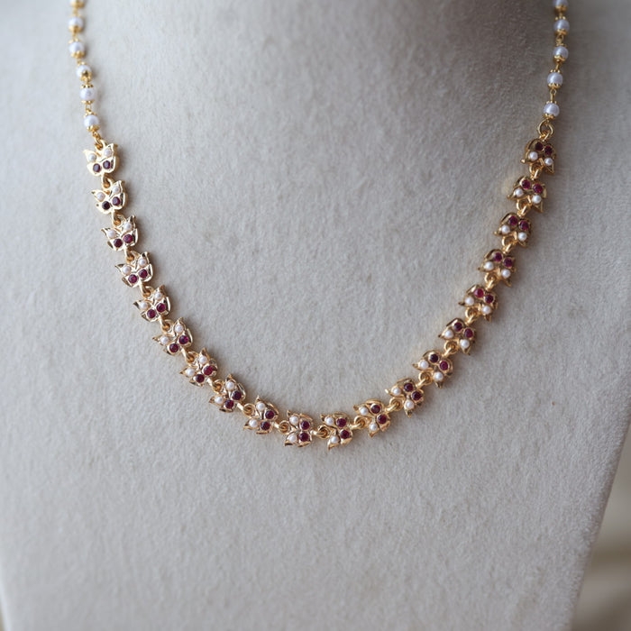 Heritage gold plated short necklace set H098