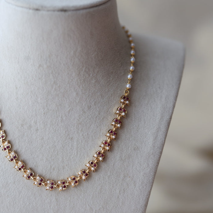 Heritage gold plated short necklace set H098