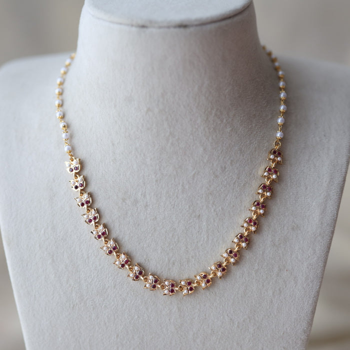 Heritage gold plated short necklace set H098