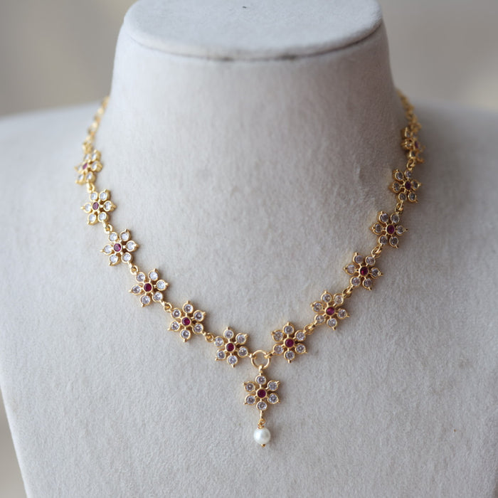 Heritage gold plated short necklace set H797
