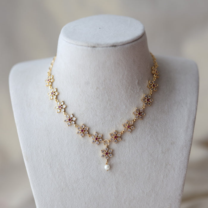 Heritage gold plated short necklace set H797