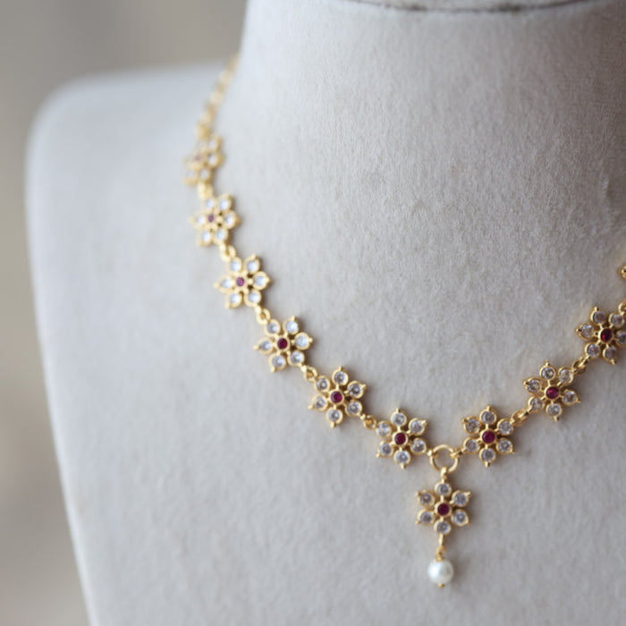 Heritage gold plated short necklace set H797