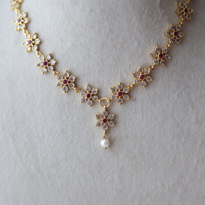 Heritage gold plated short necklace set H797