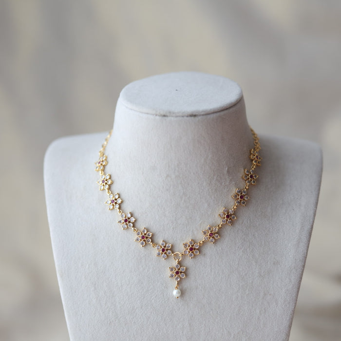 Heritage gold plated short necklace set H797