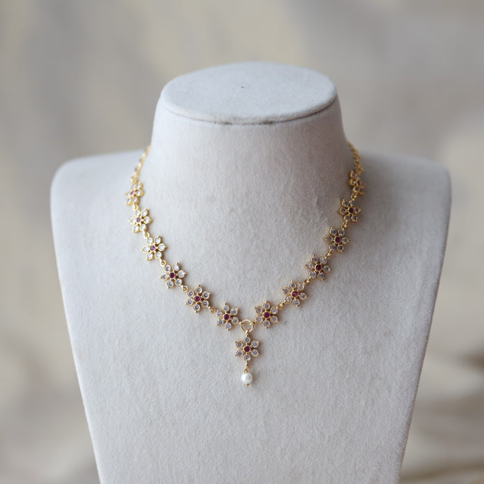 Heritage gold plated short necklace set H797