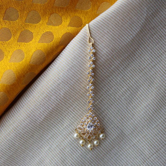 Heritage gold plated white tone tikka TH2889
