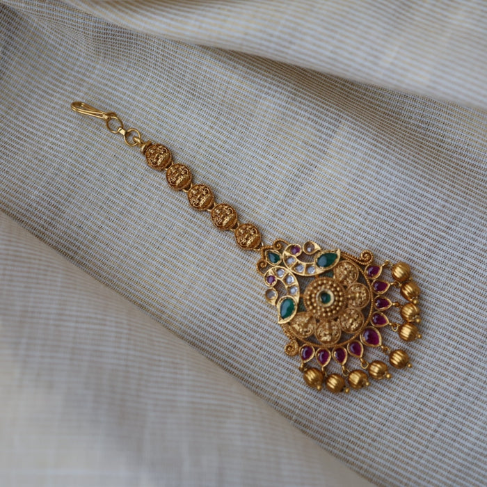 Antique gold maang tikka TA621