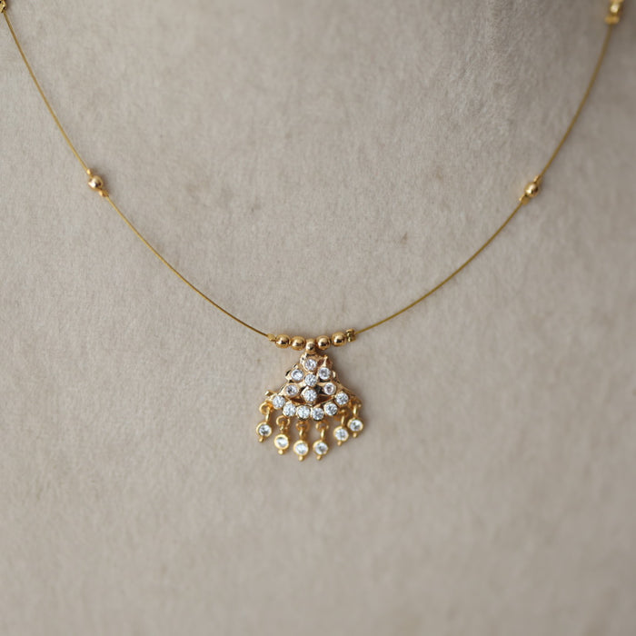 Heritage gold plated invisible short necklace IN908912