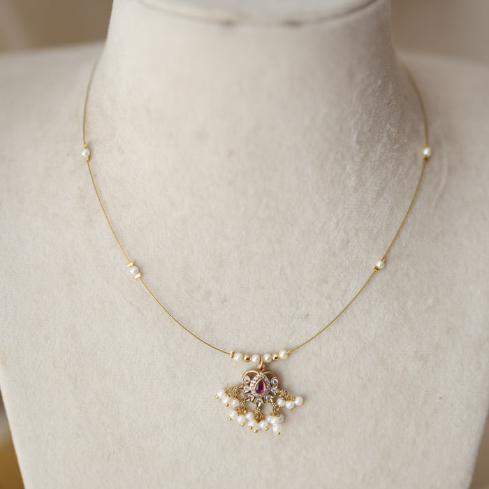 Antique invisible short necklace IN905467