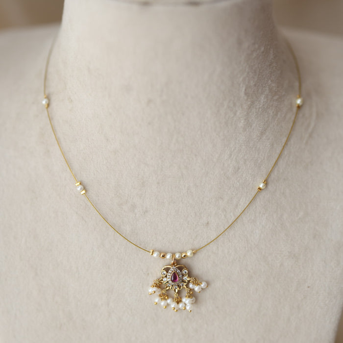 Antique invisible short necklace IN905467