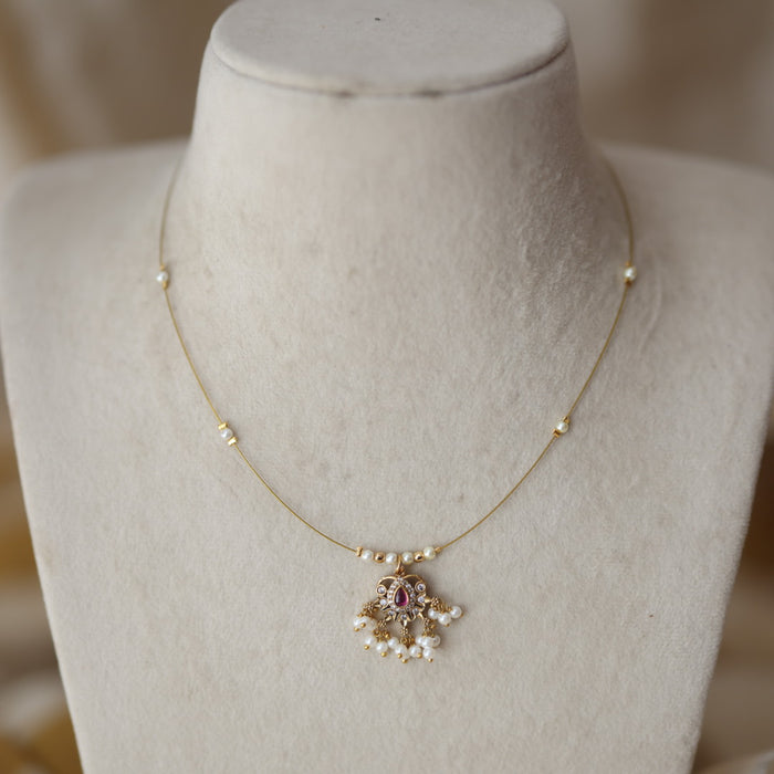 Antique invisible short necklace IN905467