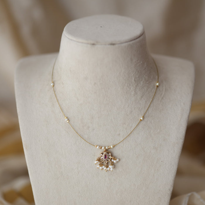 Antique invisible short necklace IN905467