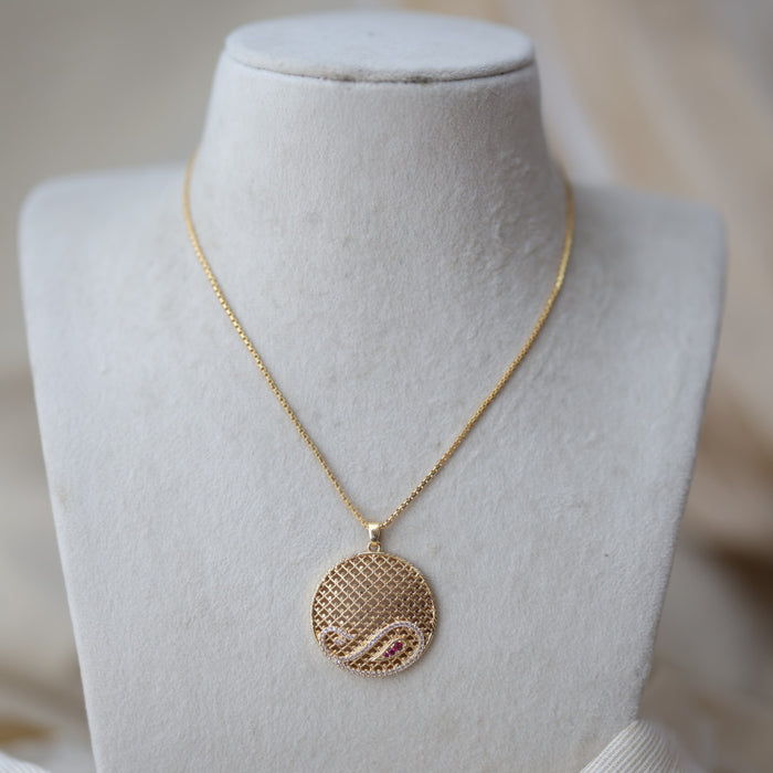 Heritage gold plated pendant chain HC2018