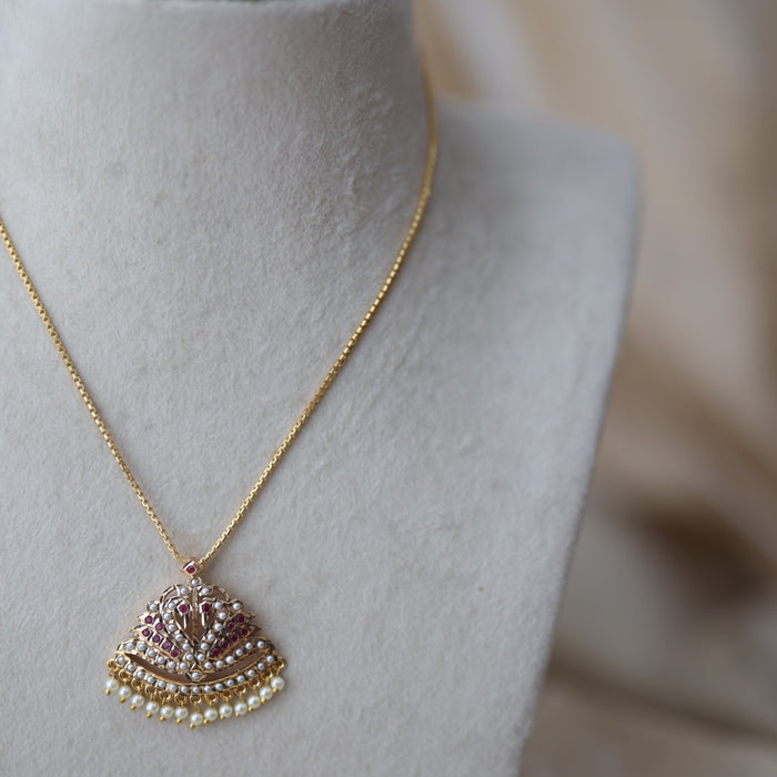 Heritage gold plated pendant chain HC2078
