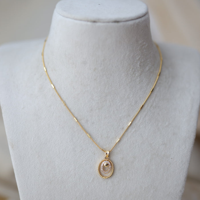 Heritage gold plated pendant chain HC289
