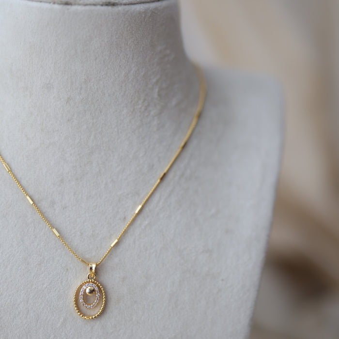 Heritage gold plated pendant chain HC289