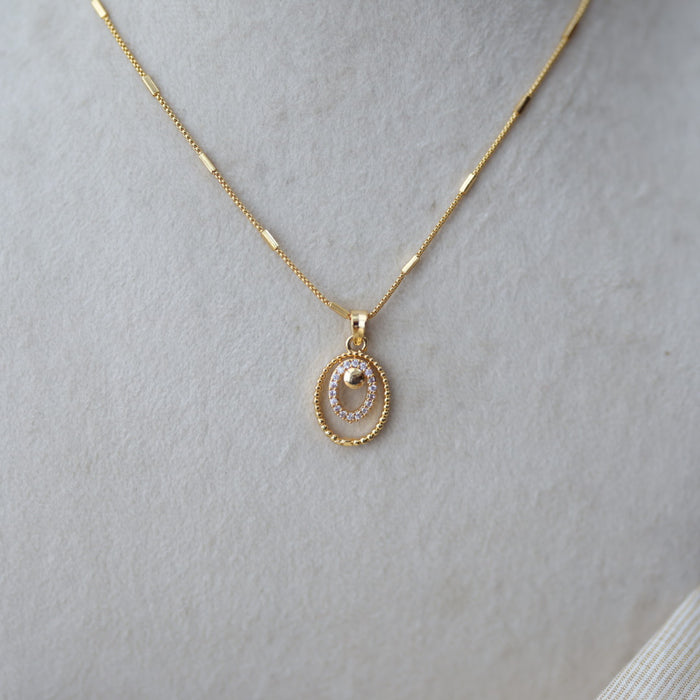 Heritage gold plated pendant chain HC289