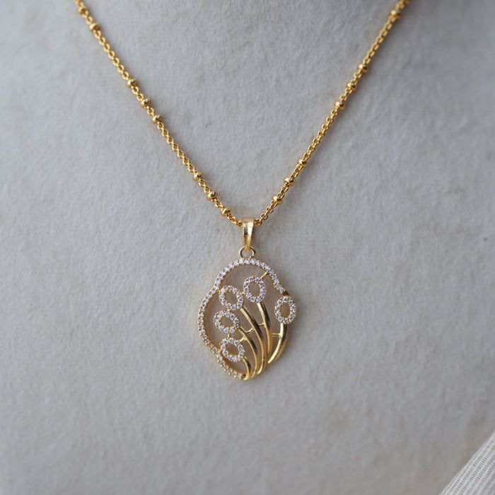 Heritage gold plated pendant chain HC1882