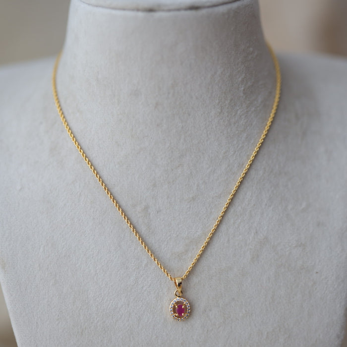 Heritage gold plated pendant chain HC423
