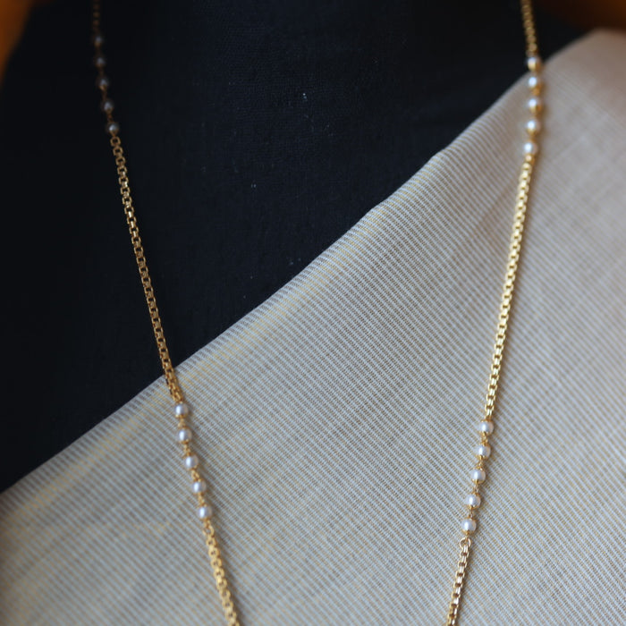 Heritage gold plated simple gold padakam necklace HP543