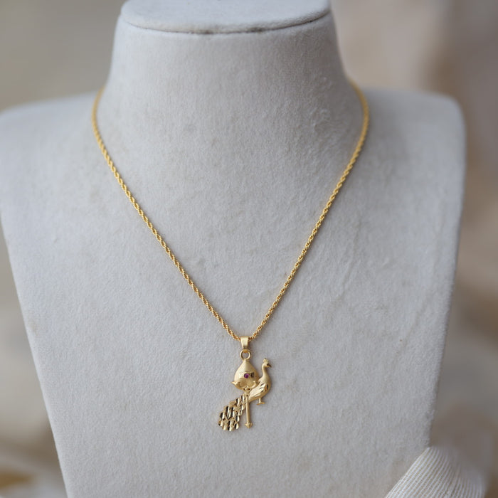 Heritage gold plated OM pendant chain HC8712