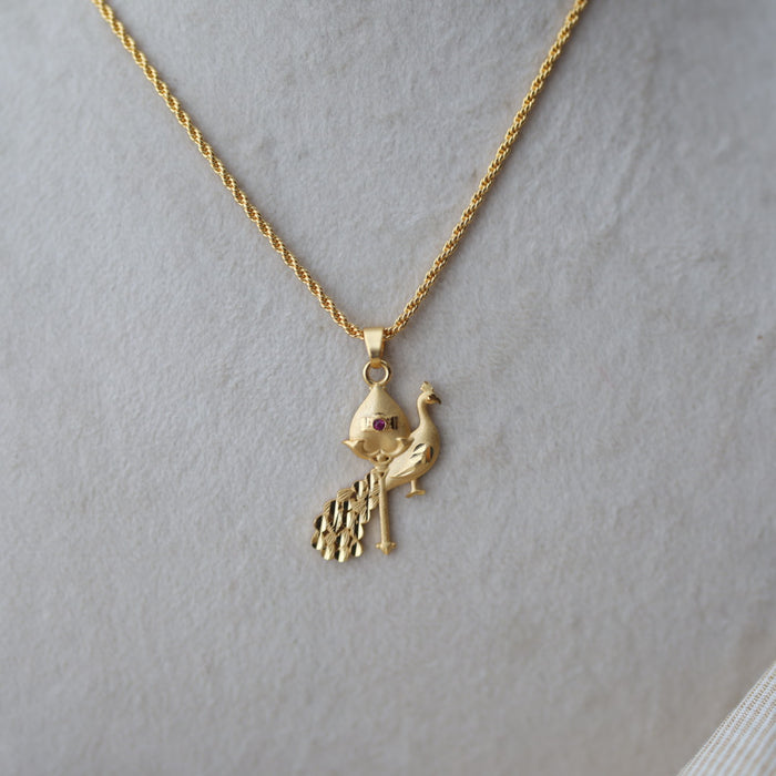 Heritage gold plated OM pendant chain HC8712