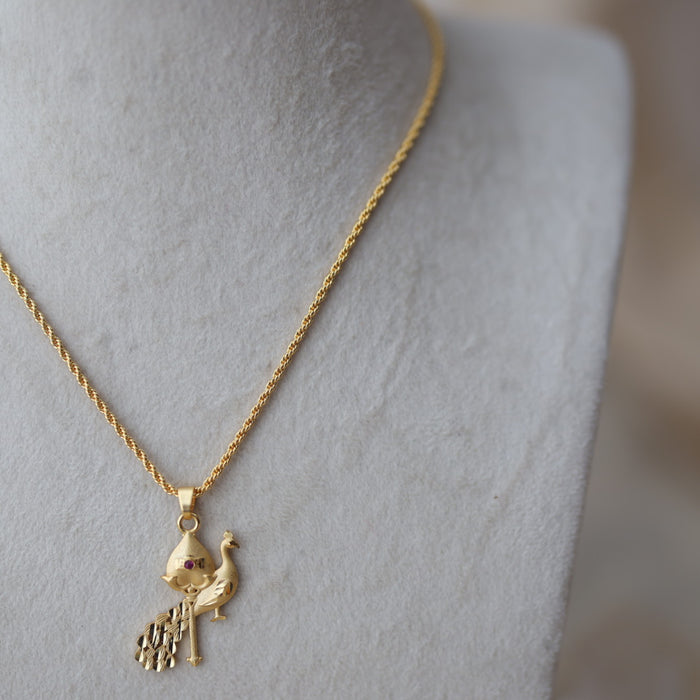 Heritage gold plated OM pendant chain HC8712