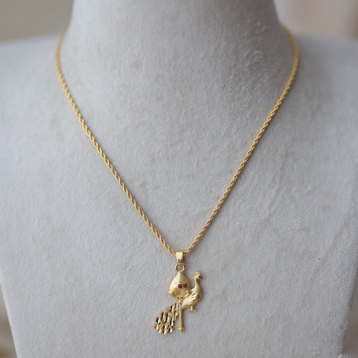 Heritage gold plated OM pendant chain HC8712