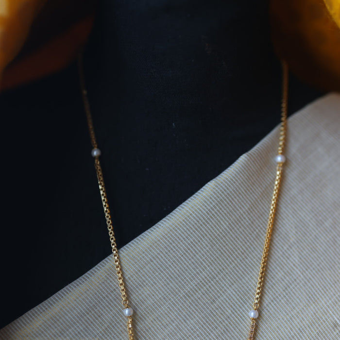 Heritage gold plated simple gold padakam necklace HP988