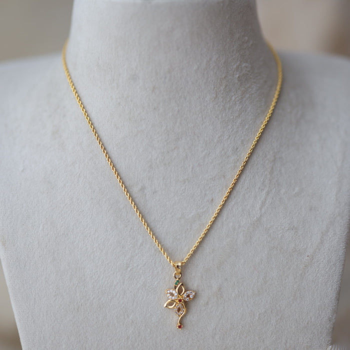 Heritage gold plated pendant chain HC789