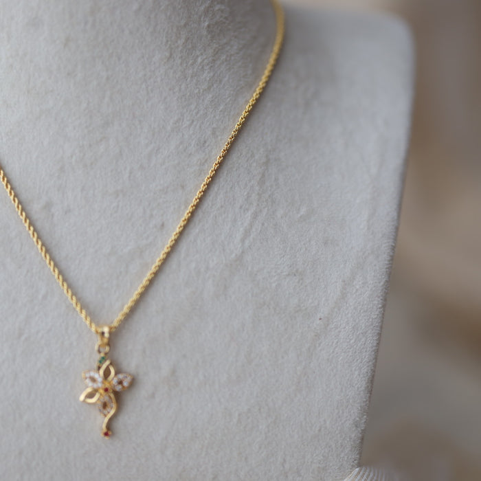 Heritage gold plated pendant chain HC789