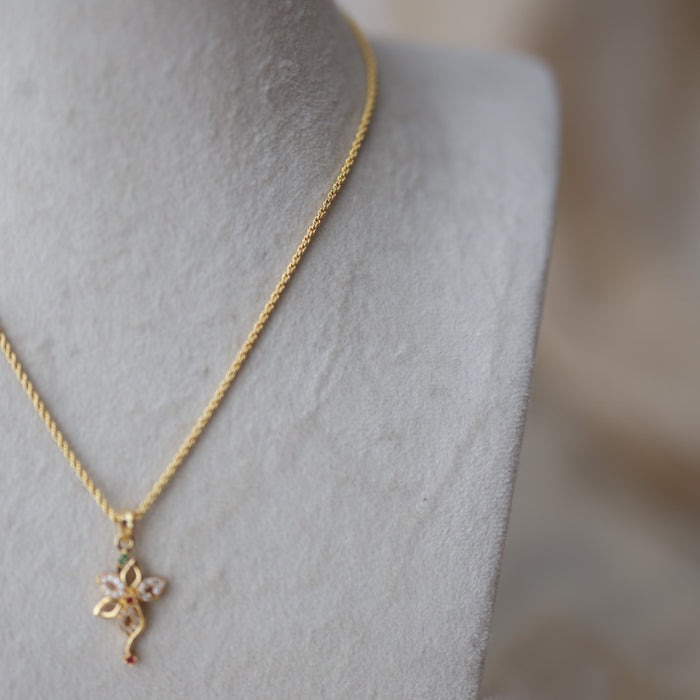 Heritage gold plated pendant chain HC789