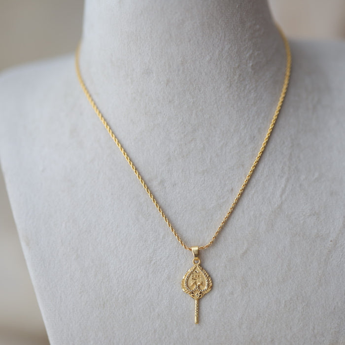 Heritage gold plated OM pendant chain HC679