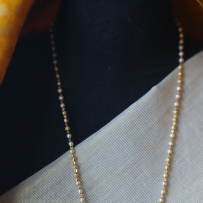 Heritage gold plated simple gold padakam necklace HP8665