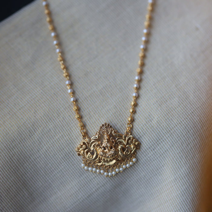 Heritage gold plated simple gold padakam necklace HP089