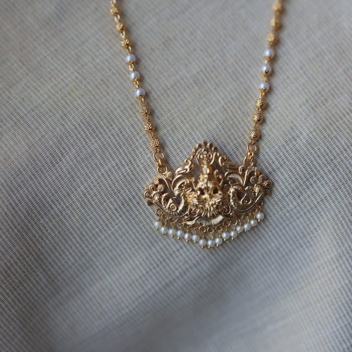 Heritage gold plated simple gold padakam necklace HP089