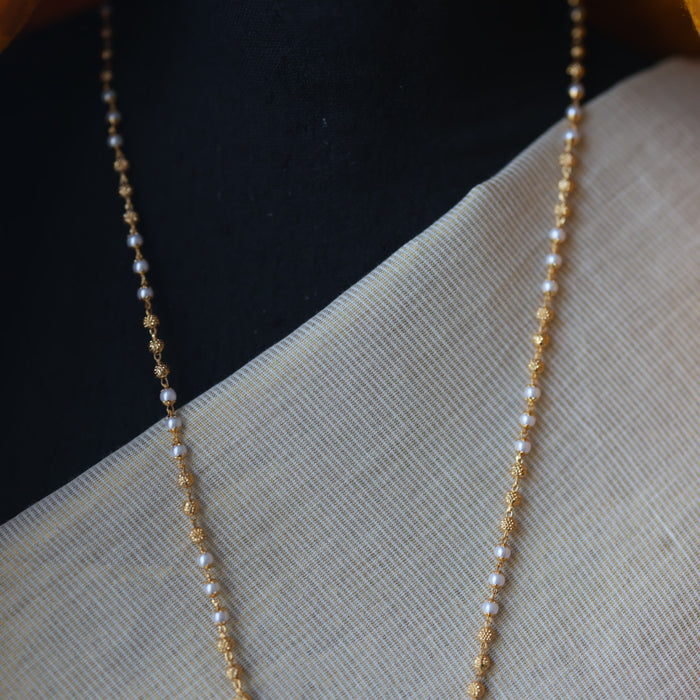 Heritage gold plated simple gold padakam necklace HP089